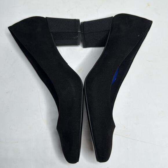 Antonia Saint NY All Day Night Block Heel Pumps Black Suede Shoes S-331 Sz 9 - Picture 6 of 9